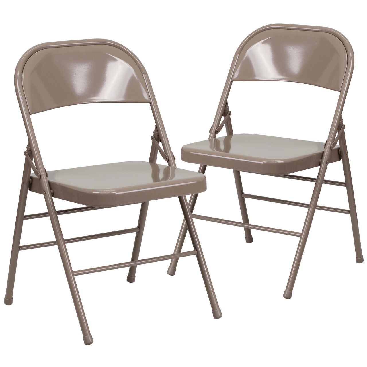 Emma and Oliver 2 Pack Home & Office Portable Party Events Steel Metal Folding Chair
